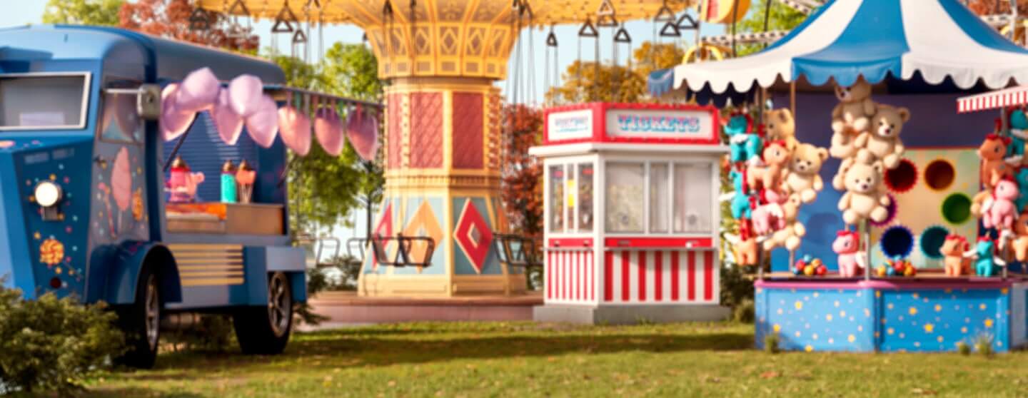 Woman and young girl at a carnival